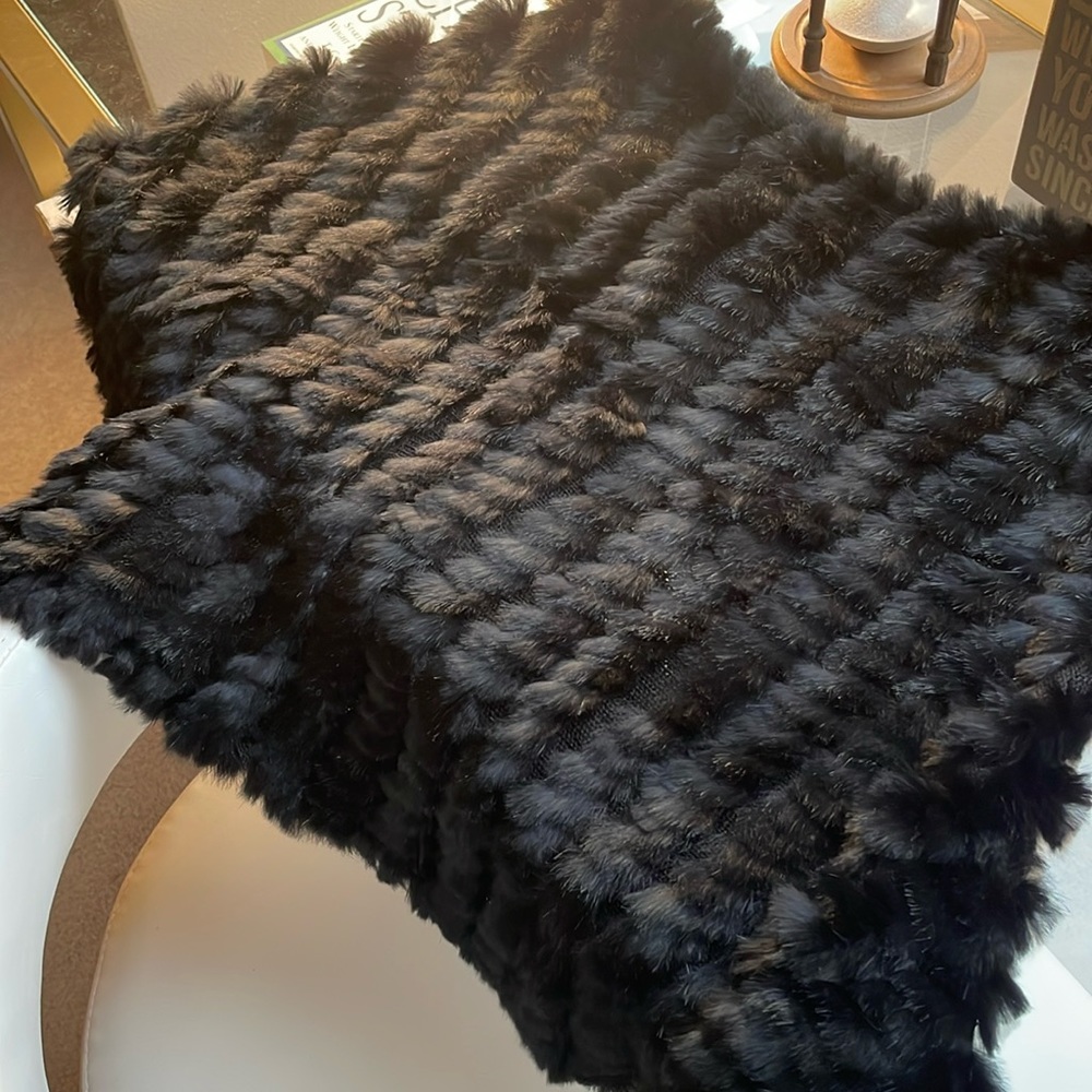 Wilson Rabbit fur shawl